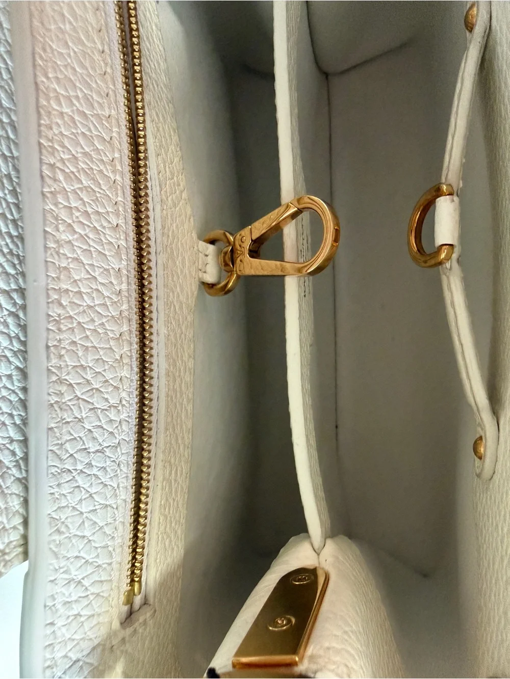 Limited Edition Louis Vuitton White Capucine with Pink Fringe and Gold Hardware